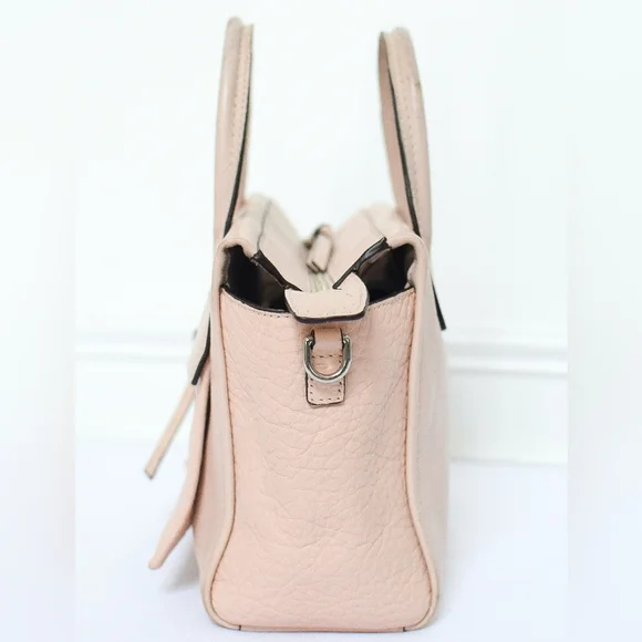 Coach Powder Pink Bleecker Mini Riley Carryall Top Handle Bag Leather 27923 - Picture 3 of 16